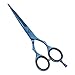 G4 J2 Japanese Steel Barber Hair Cutting Scissors Shears Tempered Stainless Razor Sharp Mustache Haircut Hairdresser (5.5 inch, Blue)