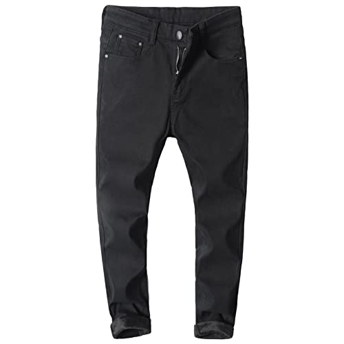 Jean droit décontracté extensible pour un confort optimal en pantalon skinny délavé