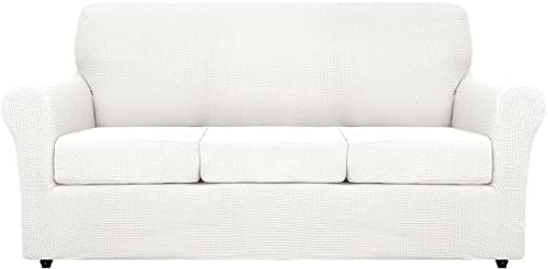 Lk\t@Jo[Zbg jbgnAɂȂɂɂANbVJo[1`3t(Off-white,Sofa (4 pieces))