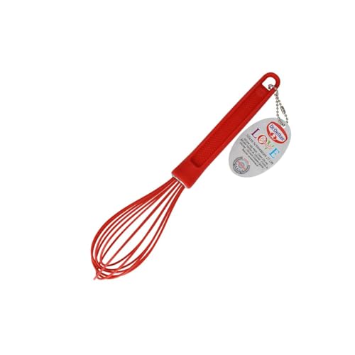 Dr. Oetker Flexxible Love Fouet en Silicone Fouet à Neige Aide culinaire 25 cm, Rouge 9