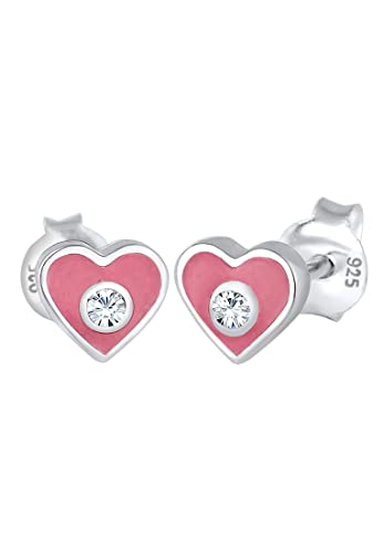 Boucles d'oreilles cœoeur argent 925 Elli enfants pour l'école et le quotidien