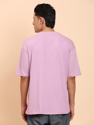 Image of Amazon Brand - Anarva Men's Oversized Cotton T-Shirt | Crew Neck | Half Sleeve | Solid Casual Tee