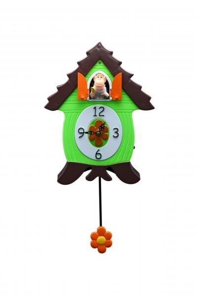 Xanadoo Monkey Cuckoo Clock, Black, 30x24x10 cm