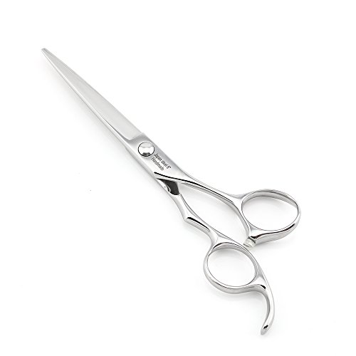 6" Professional Hair Scissors Cutting Shears Japan 440C Silvery Barber Hair Scissors Convex Edge Kinsaro - Thumbnail 3