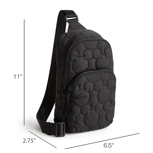 Image of Vera Bradley Women's Disney Featherweight Lorman Sling Backpack, Pumice Stone, One Size