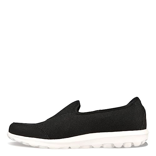 Skechers Women's GO Walk CLASSIC-10 Year Anniversary Sneaker, Black/White, 11