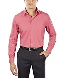 Van Heusen Men's Dress Shirt Fitted Poplin Solid, Desert Rose, 16.5