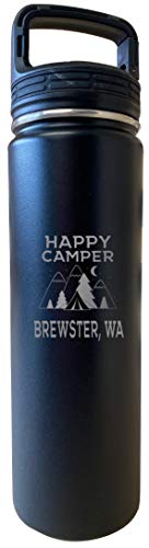 Brewster Washington HC 24 Oz Engraved Insulated Stainless Steel Tumbler with Screw on Lid Black