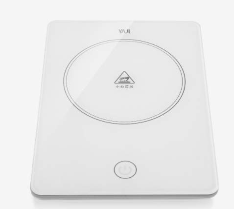 Chauffe-tasse thermostatique blanc avec tasse en verre pour thé et lait de bureau