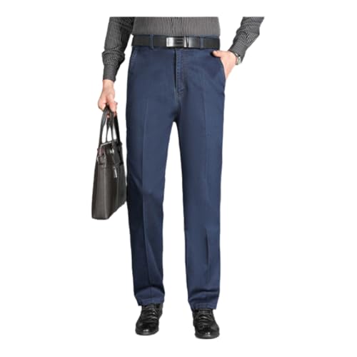 Men's Comfort Waist Relaxed Fit Classic High-Waist Straight Leg Jean