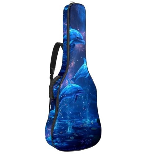 Housse guitare 109 cm dauphin bleu pour cours de musique et répétitions