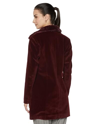 Image of Qube By Fort Collins Women's Knitted Hip Length Tweed Blazer - Stylish, Versatile, And Elegant For Office Or Casual Wear
