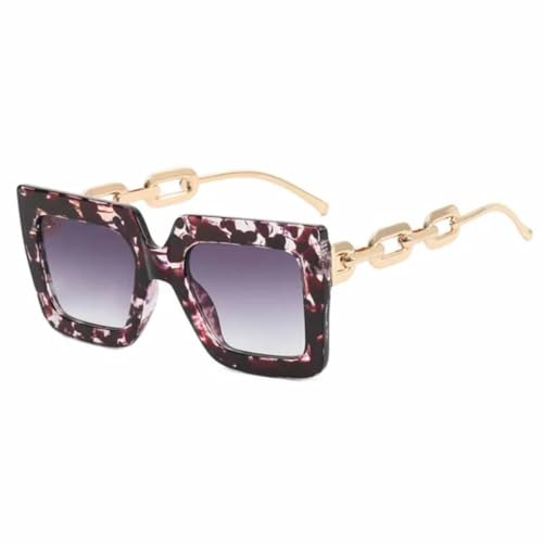 Lunettes de soleil à monture large style vintage pour une allure chic et féminine