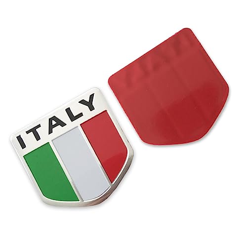 Image of Italian Flag Sticker Italy Flags Car Stickers Aluminium Car Auto Decals for Trucks Motorcycle Car Italian Flag Emblem Decal Badge International Flags Country Flags 1.97 inch (Italian)