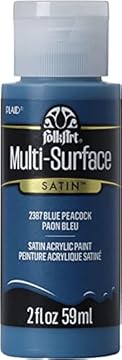 Folk Art 2387 Multi Surface Acrylic Paint, Blue Peacock, 2 oz