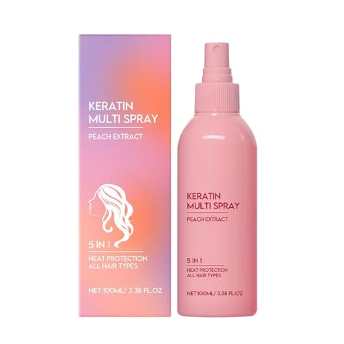 Spray de Keratina para Cabello, Acondicionador sin Enjuague 5 en 1, Suavizante y Acondicionador con Keratina, Mascarilla Protectora, Suaviza y nutre diariamente para todo tipo de cabello.,1pcs