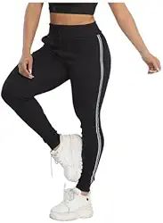 Calça Jogger Ribana Com Bolso Feminina Cintura Alta Faixa