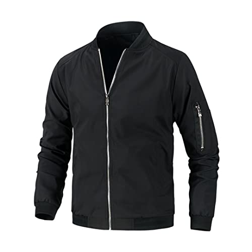 Survêtement grande taille homme et veste bomber noire polyvalente - 2