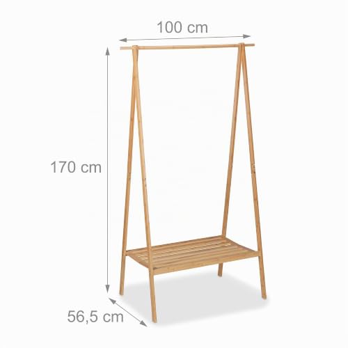 Portant vêtements pliable en bambou pour optimiser les petits espaces