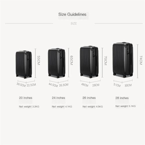 Suitcase Ultra-light Polycarbon Aluminum Fiber Suitcase Silent Universal Wheel Trolley Case For Men And Women Luggage(Black)2