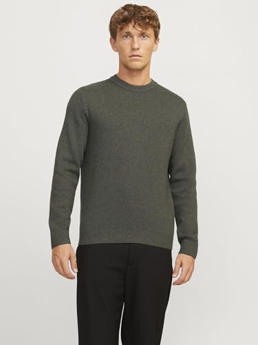 JACK & JONES Einfarbig Strickpullover Grau S – Ansicht 2