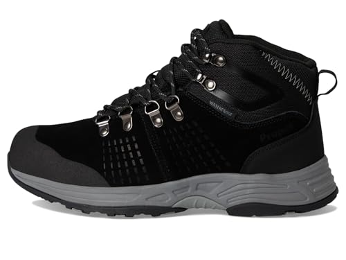Image of Propet Mens Conrad Round Toe Hiking Hiking Casual Boots Ankle - Black, Grey