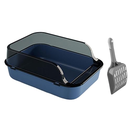 Arenero abierto para gato grande azul miniatura 1