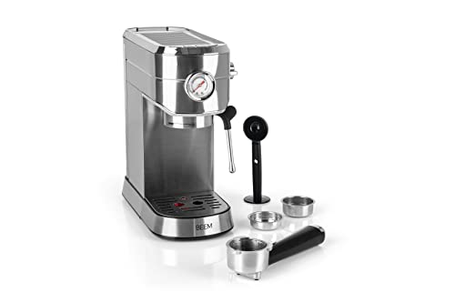 Foto von Beem Espresso Ultimate Siebträgermaschine aus Edelstahl in der Farbe Silber 20 bar, Maße: 31,2cm x 13,9cm x 30,4cm, 02032