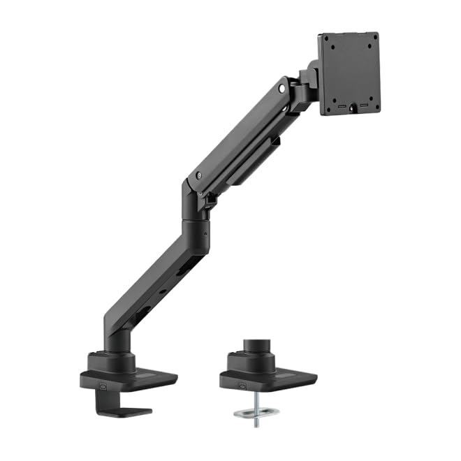 Image of Jin Office Monitor Stand Heavy Duty for 13 inch-49 inch Inch Monitor | Strongest Gas Spring Arm with 20KG Wt. Cap| VESA Support 100x100, 200x200 (Clamp /Drill Installation) (Black)