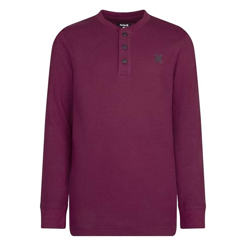 Chemise à manches longues Hurley garçon en maille gaufrée anti-froid