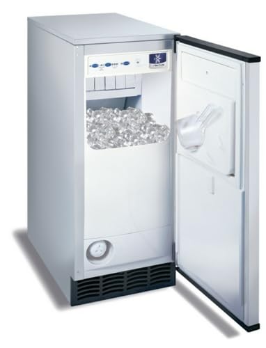 Manitowoc Undercounter Ice Cube Machine, 52 lbs/24 hrs, 25 lbs Storage, Stainless Steel (Gravity Drain)