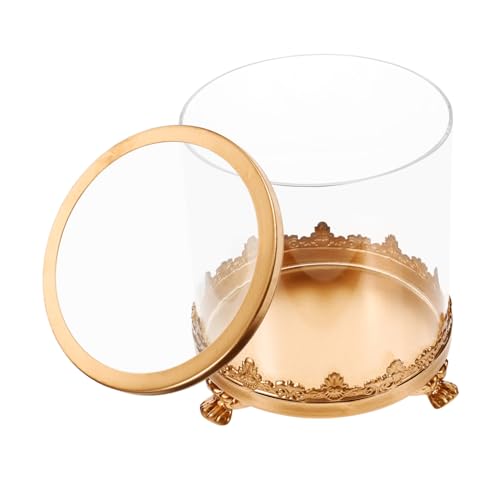 Levemolo Stylish Glass Dome Display Case with Base Showcased Preserved Flowers Miniature Trees and Home Accessories