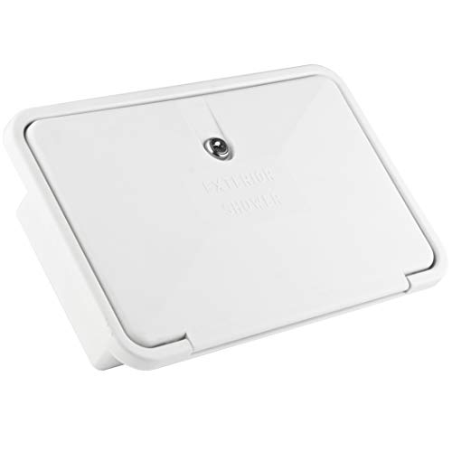 Dura Faucet DF-SA170-WT RV Exterior Shower Box Kit with Lock (White)