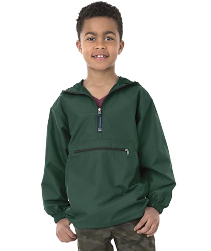 Image of Charles River Apparel Youth Pack-N-Go Pullover, Kids Lightweight Packable Water-Resistant Windbreaker
