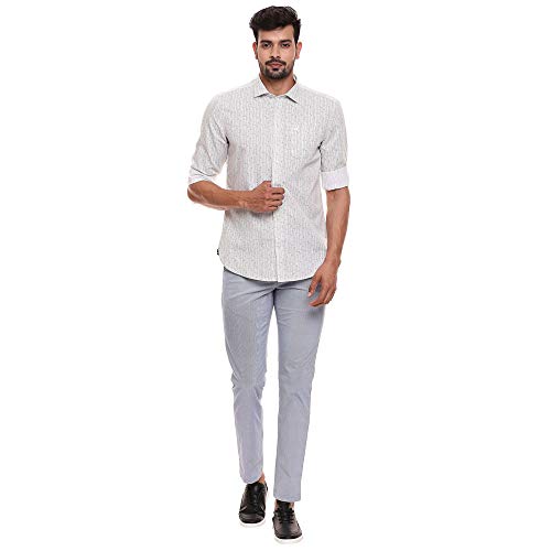 Image of blackberrys Mens Slim Collar Printed Casual Shirt