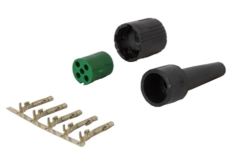 UNITRAILER MANTES Connecteur à baïonnette Vert 5 Broches 12V Droit pour Faisceau déclairage et Feux arrière Montage Rapide Connexion Stable pièce de Rechange...