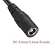 HUHANGGod DC 5521 zu XLR Kabel, 5.5mm x 2.1mm Buchse zu 3-Pin Stecker Adapter, Ladegerät Verlängerungskabel für 12.6V 14.6V 48V 54.6v Li-Ionen Ladegerät Verlängerungskabel(XLR)