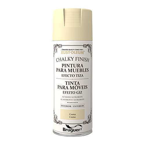 Bruguer - Rust-Oleum Bruguer Chalky Finish pintura para muebles en spray Crema 400 ml