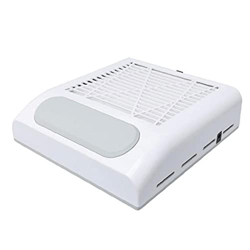 nJiaMe Colector de Polvo de uñas Profesional 80W de bajo Ruido Polvo del Clavo vacío Extractor Ventilador de aspiración de manicura máquina para la eliminación de uñas de acrílico Blanca Cover