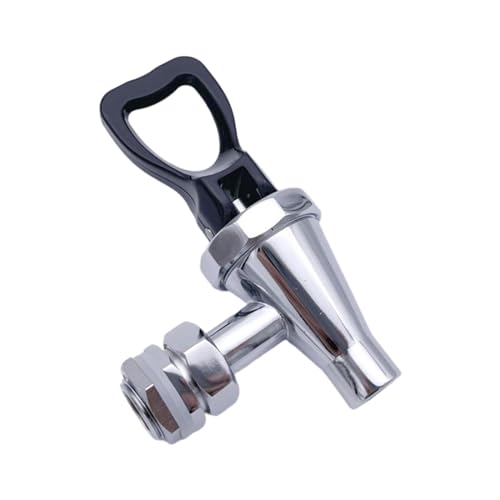DimyFew Beverage Dispenser Faucet Replacement Spigot Rustproof Comfortable Handle 1/2 inch Lever Spout with Gaskets for Coffee Jar, black
