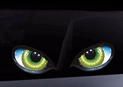 Allicere Funny Cat Green Eyes Car Decal Sticker For Cars,Trucks,Motorcycle,Laptop Window Wall Windows,Walls #TOP4