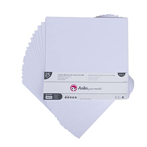 Cartons blancs pour scrapbooking basique support rigide double face x25 - 3