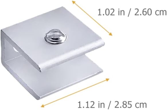 8pcs Adjustable Glass Support Clamp Bracket Square Glass Clip for Shelves and Doors Easy Installation Clips for Home Use Practical and Holders