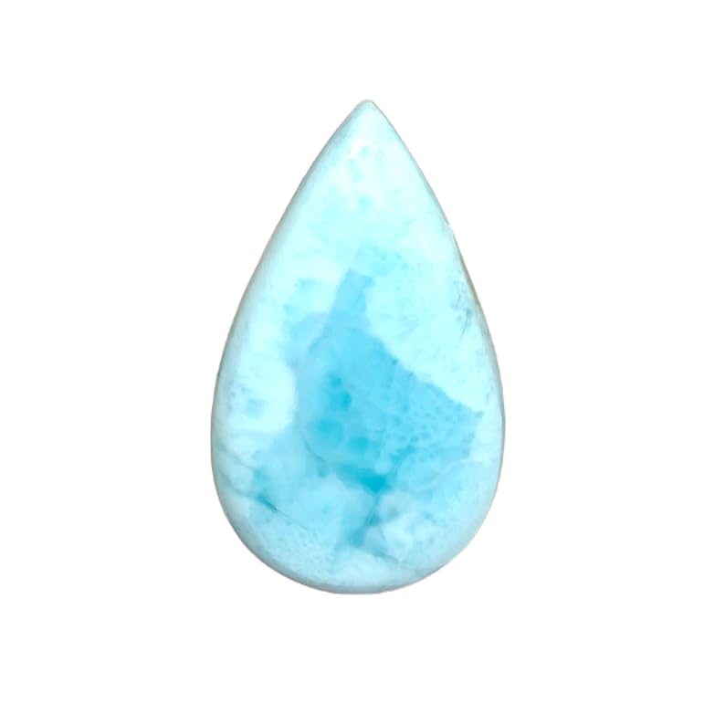Larimar naturel en cabochon poire pour créer vos colliers et pendentifs bohèmes DIY
