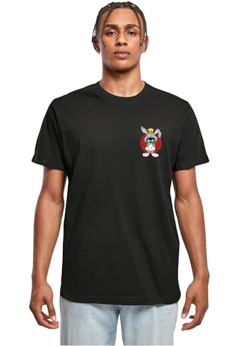 T-shirt Looney Tunes homme Marvin MERCHCODE Mp5011627 en coton noir col rond