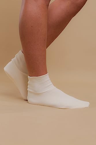 Image of Cottonique Latex-Free Adult Booties made from 100% Organic Cotton (2 pairs /pack)