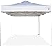 E-Z UP Event Shelter 10' x 10' (3m) EVWH10WHVP Vendor Friendly All White Pop-up Straight Leg Commercial Tent with 4 Walls Full Enclosure, Roller Bag, and 4-Piece Spike Set (Value Pack)