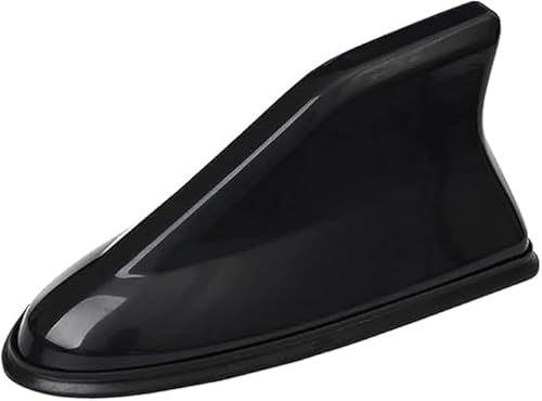 hhFChi Car Shark Fin Antenna Cover for Audi Q7 4M 2015-2019 2020 2021 2022 2023 2024 2025, Top Antenna Cover Top Antenna Cover Roof Aerial Base Reduced Wind Resistance Signal Accessories,Black