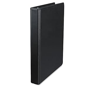 Universal Deluxe Round Ring View Binder, 1 Capacity, Black (20711)