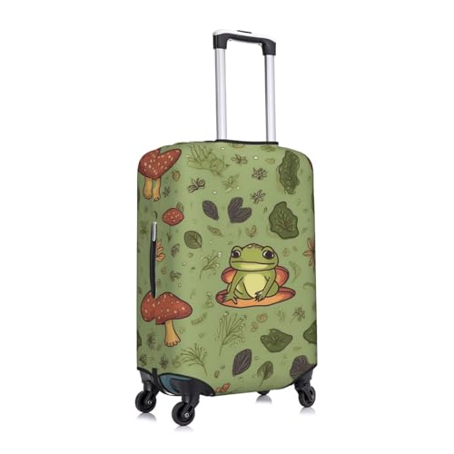 Frogs And Mushrooms Travel Luggage Cover Suitcase Protector Washable Elastic Suitcase Cover Anti-Scratch Luggage Protector Travel Suitcase Baggage Cover Fits 18-32 Inch Suitcase Medium3